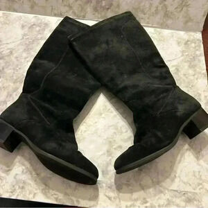 Women’s Regence Black Suede Knee High Boots Size 7.5